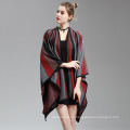 Cachemira para mujer Siéntase igual Fancy Stripe Impresión Cabo Stole Poncho chal (SP291)